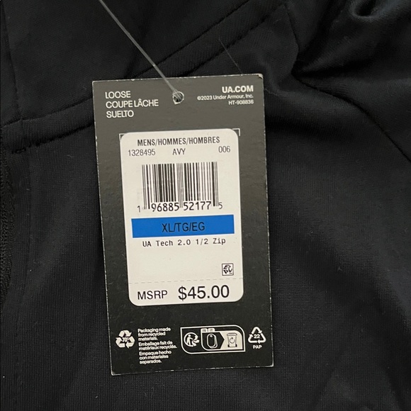 Under Armour Men's Black pullover with Neon Yellow Logo - Picture 2 of 5